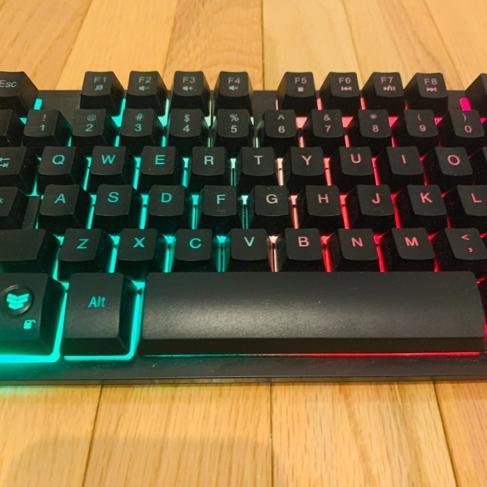 Rainbow LED Backlit 87 Keys Gaming Keyboard, Compact Keyboard - Picture 4 of 13
